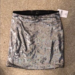 Silver sequin forever 21 skirt